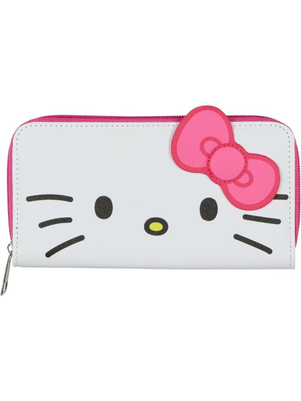 Chic 3D Bow Wallet for Women | Faux Saffiano Leather Full Zip Around Design